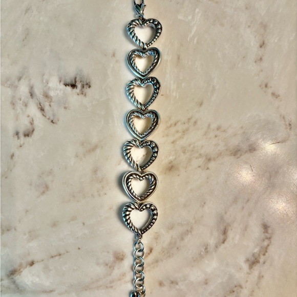Brighton Jewelry - 30. Brighton Silver Heart Link Bracelet
